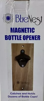 BlueNest Wall Mount Magnetic Bottle Opener W Cap Catcher • $14.95