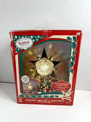 Vtg Bradford Celestial Star Christmas Tree Topper Motion Spinning Color With Box • $498.74