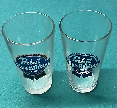 Pabst Blue Ribbon 12oz Beer Pint Glasses. (Set Of 2). Brand New Never Used ! • $24.99