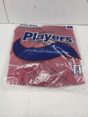 Vintage Players Red 100 % Nylon Men's Boxer Underwear Briefs Small 30-32 • $10.50