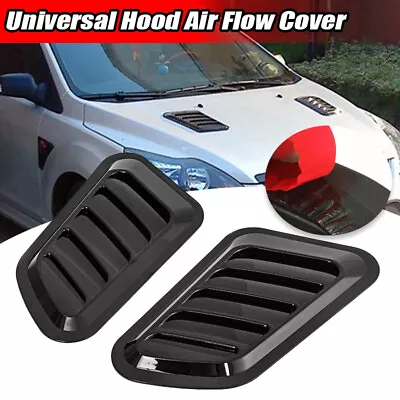 2pcs Car Hood Bonnet Vent Air Flow Intake Scoop Side Fender Decor Universal Ac  • $11.98