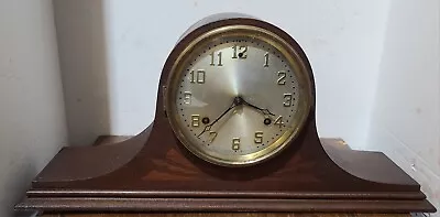 Waterbury 8 Day Tambour Mechanical Mantel Clock DuoTone • $90