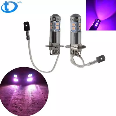 2 Pcs H3 14000K Purple 100W LED Headlight Bulbs Kit DRL Fog Driving Light • $9.36