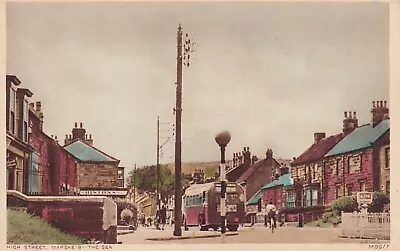 Marske By The Sea Nr Redcar Pc High Street With Hintons Grocers - Photogravure • £7.50