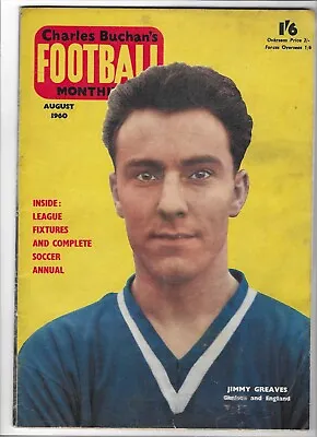 Charles Buchan`s Football Monthly  August 1960 • £1