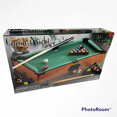 Game Night Table Top Pool With 6 Shot Glasses With Stand NEW Man Cave Billiards • $29.99