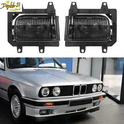 Bumper Clear Fog Light Driving Lamp Smoke Set For BMW E30 3-Series 1985-93 Pair • $59.99