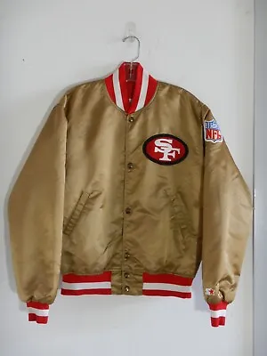 Vintage San Francisco 49ers Gold Starter Nylon Jacket Size Medium • $300