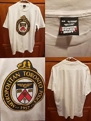 Vintage 80's Metropolitan Toronto Police Department Shirt Blue Lives Line XL EUC • $29.99