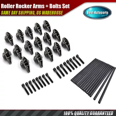 Roller Rocker Arms +Pushrods Set For Chevrolet GMC LS 4.8L 5.3L 5.7L 6.0L 6.2L • $179.99