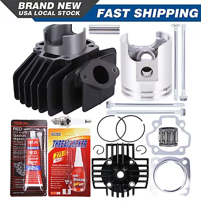 For YAMAHA QT50 60CC BIG BORE KIT CYLINDER PISTON GASKET HEAD TOP END 1979-1987 • $57.90