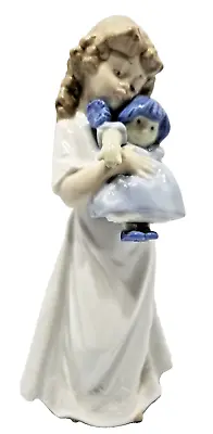 Lladro Nao Girl With Rag Doll  Figurine Approx 8  Spain • $49.99