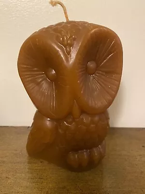 Vintage Owl Wax Candle Figurine Never Used Hoot Hoot MCM Mid Century Modern • $14.88