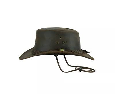 $36.99 • Buy Crazy Horse Cowboy Hat Western Australian Suede Leather Outback Bush Hat3