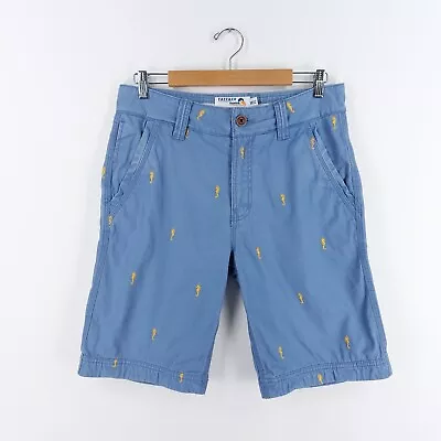 Fat Face Marine Conservation Society Men's W32 Blue Embroidered Seahorse Shorts • $37.88