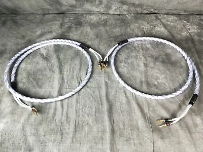 QED Signature Genesis Silver Spiral 2M Pair Speaker Cable In Mint Condition • $300