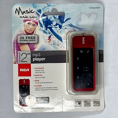 New! RCA Audiovox Red MP3 Player Music Audiobooks 2GB Touch Navigation TH2002RDR • $45.49