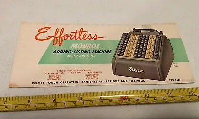 Vtg Monroe Adding Machine Scranton Williamsport Wilkes-Barre Advertising Blotter • $14.99