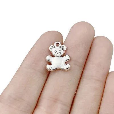 £4.20 • Buy 20 X Tibetan Silver Teddy Bear Charms Pendants Beads For Jewellery Making