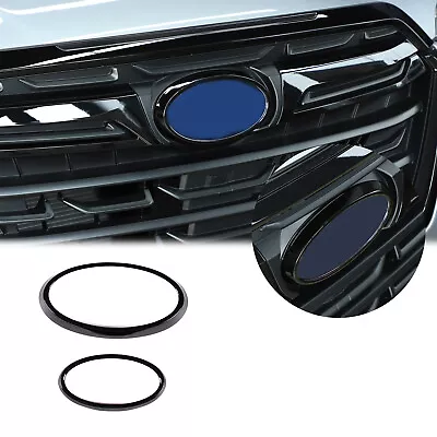 Black Front & Rear Car Logo Emblem Badge Ring Cover For Subaru Forester 2022 US • $12.99