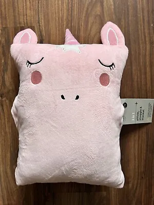 Marks And Spencer Pink Unicorn Soft Pillow And Blanket Set New • £9.99