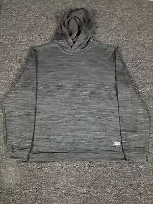 Everlast Hoodie Mens XL Gray Waffle Knit Athletic Sport Lined Stretch Pullover • $19.99