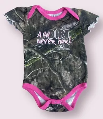 Mossy Oak Baby Girl 24 Month Short Sleeve Camo Camouflage Bodysuit Flaw • $4