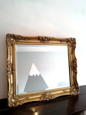 £34.95 • Buy Vintage Gold Swept Rococo Baroque Style Ornate Mirror 43cm X 63cm
