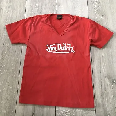 Von Dutch Kustom Made Womens Cotton Print Slim Vintage Top T-shirt - XS  • $16.13