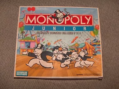 Monopoly Jr. Board Game Ages 5-8  1990   Complete • $9