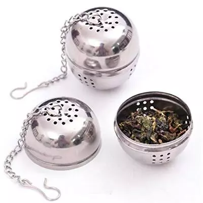 2pc Stainless Steel Ball Shape Tea Infuser Ball Tea Infuser Tea Leaf Filter With • $9.12