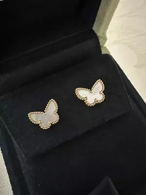 Van Cleef & Arpels Sweet Alhambra Butterfly VCARN5JM00 Yellow Gold Earring Japan • $3650