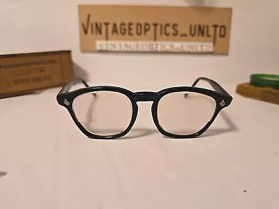 American Optical Vintage Black Hornrimmed Eyeglasses Flex Fit 6M Frame • $259.99