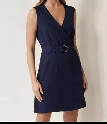 Forever New Katy Sleeveless Belted Navy Dress Ladies Size 8 • $40