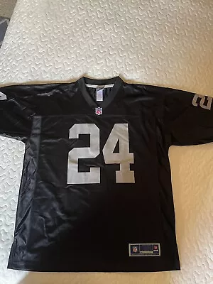 CHARLES WOODSON #24 OAKLAND RAIDERS Men’s XL NFL PRO Line Jersey Mint Condition • $28