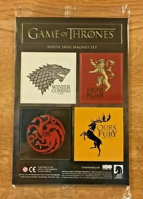 Game Of Thrones House Sigil Magnet Set - Brand New & Sealed | Free P&P • £3.79