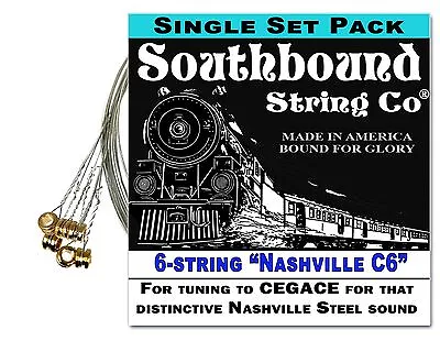 6-string Electric Lap Steel Guitar String Set:  Nashville C6  Tuning - CEGACE  • $6.59