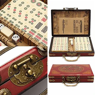 Mahjong With English Instruction 144 Tiles Mah Jong Game Set Chinese / • $64.36