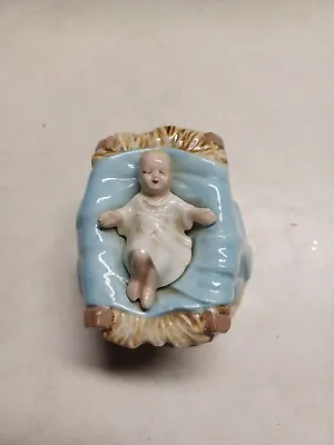 Vintage Holland Mold Baby Jesus In A Manger 1970!s Good Condition  • $8