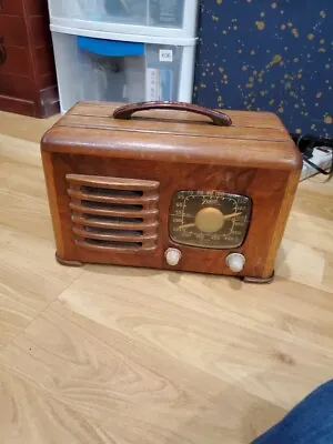 Vintage Zenith 1941 Toaster Tube Radio 6D525 Art Deco 40s Wood Rare • $220