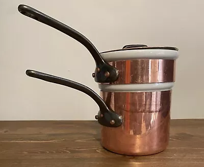 Copper Double Boiler By Mauviel France Apilco Porcelain • $275