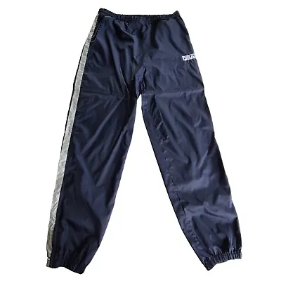 Vtg Fila Pants Mens XL Nylon Blue Embroidered Logo Windbreaker Stripe Track • $49.99