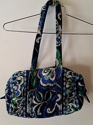 Vera Bradley Purse Bag Mediterranean Blue Pattern Pockets Zippers Clean • $13