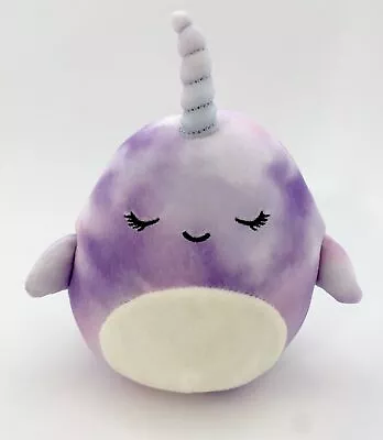 KellyToy Squishmallows 5” Nabila Purple Narwhal Tie Die Squishy Soft Plush • $6.99