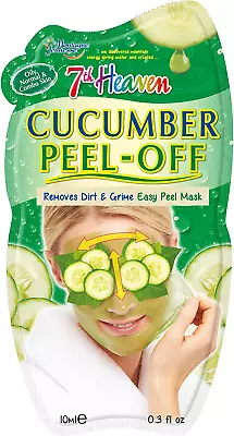 7Th Heaven Cucumber Easy Peel-Off Face Mask With Juiced Lime And Pressed Jasmine • £6.79