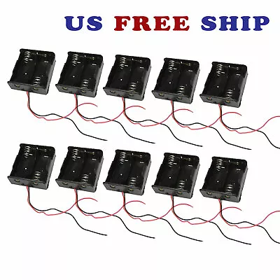 10 Pcs Battery Clip Holder Box For 2 X C Size Cell R14 Wire  Case US Stock • $10.48