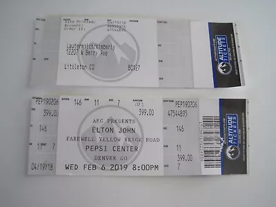 Elton John Pepsi Center Tickets 2019 • $12.97