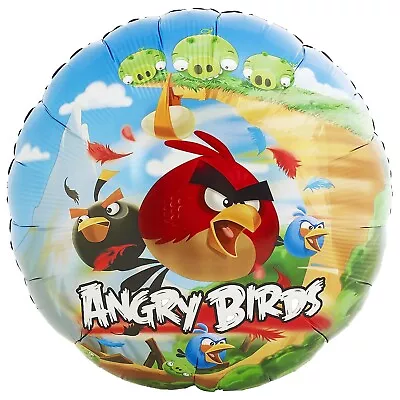 Lot Of 5 Angry Birds Party Supplies Mylar Balloon Decoration  • $15