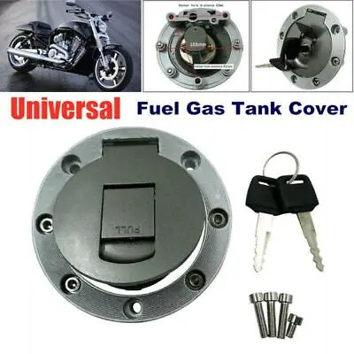 Universal Scooter Motorcycle Modified Gas Cap Fuel Tank Cover Lock With 2 Keys • $21.59
