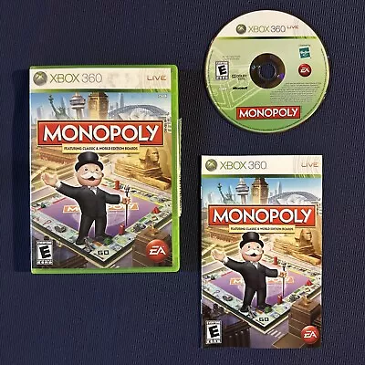 Monopoly (Microsoft Xbox 360 2008) Complete W/ Manual - Tested! • $15